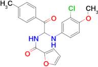 N-[1-[(3-Chloro-4-methoxyphenyl)amino]-2-(4-methylphenyl)-2-oxoethyl]-2-furancarboxamide