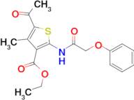 5-Acetyl-4-methyl-2-[(2-phenoxyacetyl)amino]-3-thiophenecarboxylic acid ethyl ester