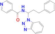 N-[1-(1H-1,2,3-Benzotriazol-1-yl)-3-phenylpropyl]pyridine-4-carboxamide