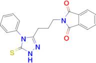 2-[3-(4-Phenyl-5-sulfanylidene-4,5-dihydro-1H-1,2,4-triazol-3-yl)propyl]-2,3-dihydro-1H-isoindole-…
