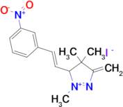 1,3,4,4-Tetramethyl-5-[(E)-2-(3-nitrophenyl)ethenyl]-4H-pyrazol-1-ium iodide