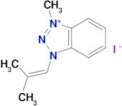 3-Methyl-1-(2-methylprop-1-en-1-yl)-1H-1,2,3-benzotriazol-3-ium iodide