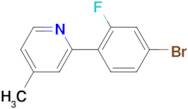 2-(4-Bromo-2-fluorophenyl)-4-methylpyridine