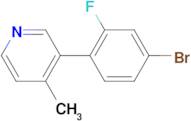 3-(4-Bromo-2-fluorophenyl)-4-methylpyridine