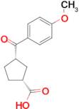cis-3-(4-Methoxybenzoyl)cyclopentane-1-carboxylic acid