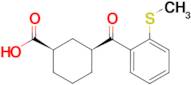 cis-3-(2-thiomethylbenzoyl)cyclohexane-1-carboxylic acid