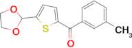 5-(1,3-Dioxolan-2-yl)-2-(3-methylbenzoyl)thiophene