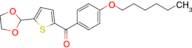 5-(1,3-Dioxolan-2-yl)-2-(4-hexyloxybenzoyl)thiophene