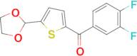 2-(3,4-Difluorobenzoyl)-5-(1,3-dioxolan-2-yl)thiophene