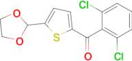 2-(2,6-Dichlorobenzoyl)-5-(1,3-dioxolan-2-yl)thiophene