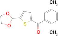 2-(2,5-Dimethylbenzoyl)-5-(1,3-dioxolan-2-yl)thiophene