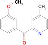 2-(3-Methoxybenzoyl)-4-methylpyridine