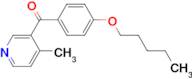 4-Methyl-3-(4-pentyloxybenzoyl)pyridine