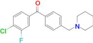 4-chloro-3-fluoro-4'-piperidinomethyl benzophenone