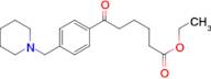 ethyl 6-oxo-6-[4-(piperidinomethyl)phenyl]hexanoate