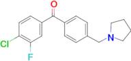 4-chloro-3-fluoro-4'-pyrrolidinomethyl benzophenone