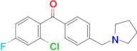 2-chloro-4-fluoro-4'-pyrrolidinomethyl benzophenone