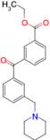 3-carboethoxy-3'-piperidinomethyl benzophenone