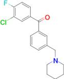 3-chloro-4-fluoro-3'-piperidinomethyl benzophenone