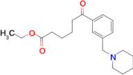 ethyl 6-oxo-6-[3-(piperidinomethyl)phenyl]hexanoate