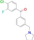 4-chloro-3-fluoro-3'-pyrrolidinomethyl benzophenone