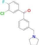 3-chloro-4-fluoro-3'-pyrrolidinomethyl benzophenone