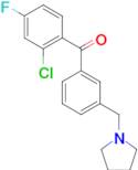 2-chloro-4-fluoro-3'-pyrrolidinomethyl benzophenone