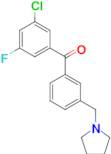 3-chloro-5-fluoro-3'-pyrrolidinomethyl benzophenone