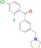 4-chloro-2-fluoro-3'-pyrrolidinomethyl benzophenone