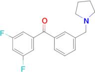 3,5-difluoro-3'-pyrrolidinomethyl benzophenone