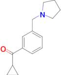 cyclopropyl 3-(pyrrolidinomethyl)phenyl ketone