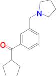 cyclopentyl 3-(pyrrolidinomethyl)phenyl ketone