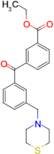 3-carboethoxy-3'-thiomorpholinomethyl benzophenone