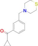 cyclopropyl 3-(thiomorpholinomethyl)phenyl ketone