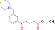 ethyl 5-oxo-5-[3-(thiomorpholinomethyl)phenyl]valerate