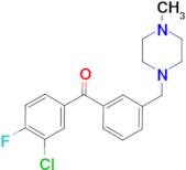 3-chloro-4-fluoro-3'-(4-methylpiperazinomethyl) benzophenone