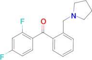 2,4-difluoro-2'-pyrrolidinomethyl benzophenone