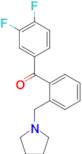 3,4-difluoro-2'-pyrrolidinomethyl benzophenone