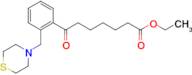 ethyl 7-oxo-7-[2-(thiomorpholinomethyl)phenyl]heptanoate