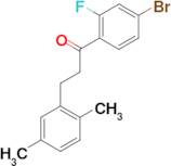 4'-bromo-3-(2,5-dimethylphenyl)-2'-fluoropropiophenone