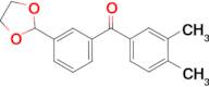 3,4-dimethyl-3'-(1,3-dioxolan-2-yl)benzophenone