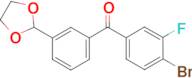 4-bromo-3'-(1,3-dioxolan-2-yl)-3-fluorobenzophenone