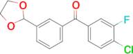 4-chloro-3'-(1,3-dioxolan-2-yl)-3-fluorobenzophenone