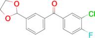 3-chloro-3'-(1,3-dioxolan-2-yl)-4-fluorobenzophenone