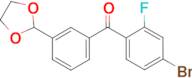 4-bromo-3'-(1,3-dioxolan-2-yl)-2-fluorobenzophenone