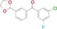 3-chloro-3'-(1,3-dioxolan-2-yl)-5-fluorobenzophenone