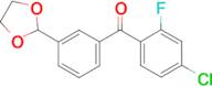 4-chloro-3'-(1,3-dioxolan-2-yl)-2-fluorobenzophenone