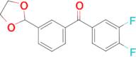 3,4-difluoro-3'-(1,3-dioxolan-2-yl)benzophenone