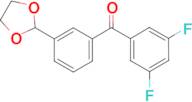 3,5-difluoro-3'-(1,3-dioxolan-2-yl)benzophenone