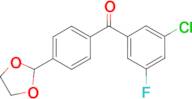 3-chloro-4'-(1,3-dioxolan-2-yl)-5-fluorobenzophenone